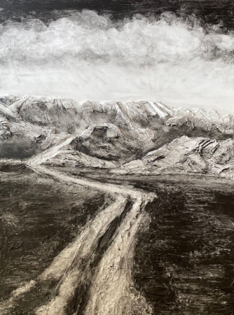 Moonlit Mountains by artist Cynthia Kahn
